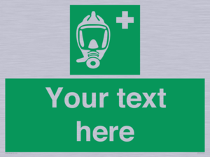 Custom sign safe condition Emergency escape breathing device